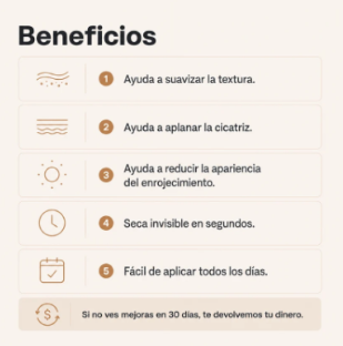 Stick de silicona para cicatrices y estrías