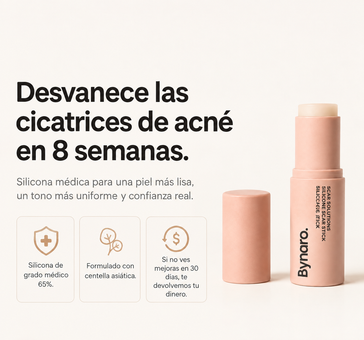 Stick de silicona para cicatrices y estrías